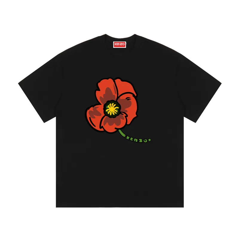 Kenzo (Kenzo) University Jungle Team 'BOKE FLOWER' T-SHIRT with large flower LOGO on the chest Color: Black White Apricot Size: M L XL XXL Three Standards Style No.: K 55